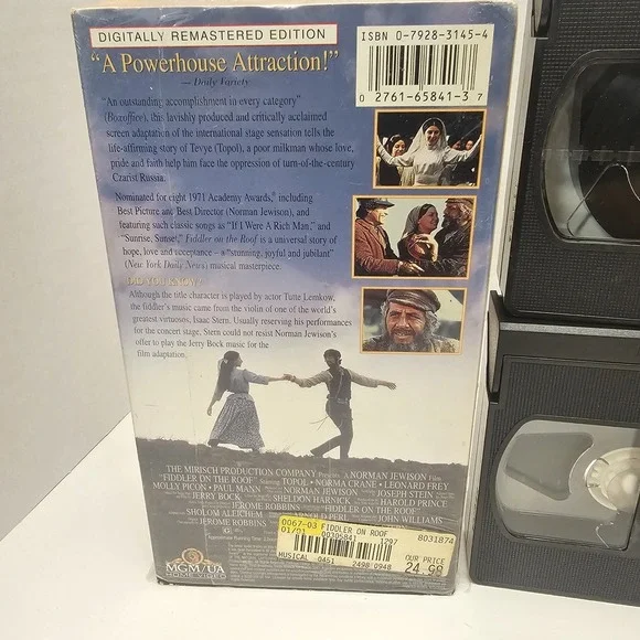 Fiddler on the Roof (VHS, 1996, 2-Tape Set, Screen Epics) - Picture 4 of 4